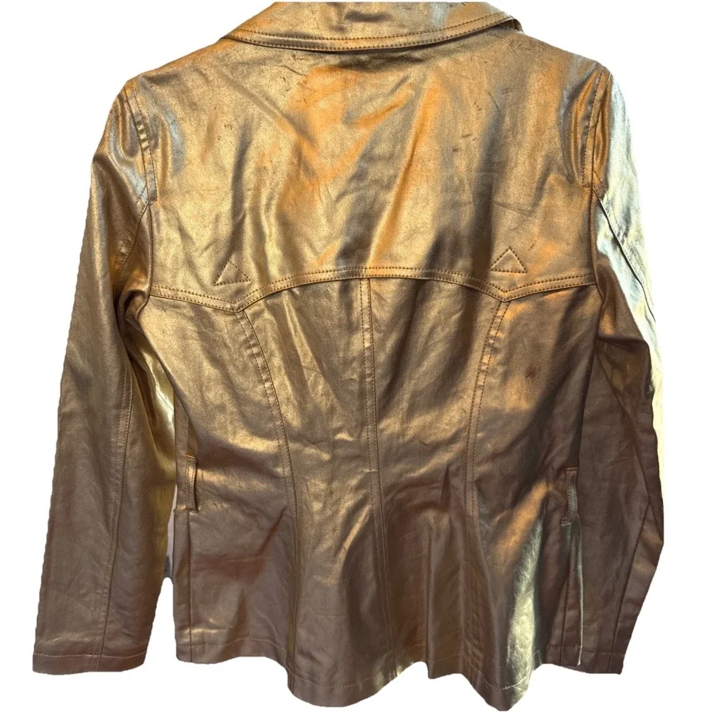 Vintage Y2K Classic Lauren Ralph Lauren Gold Jacket Double Breasted READ - Picture 2 of 12